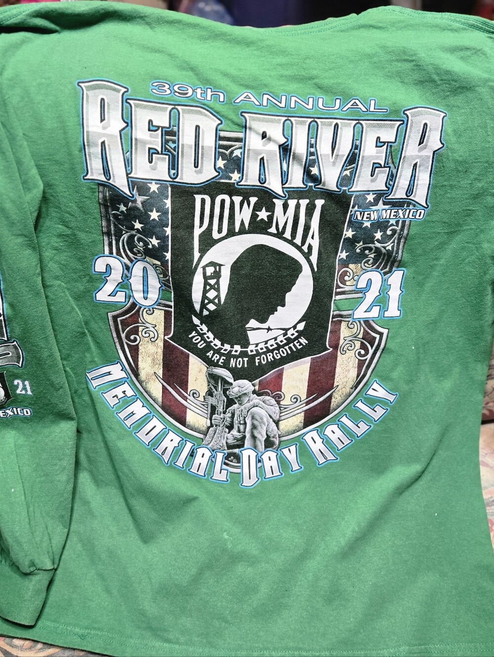 2012 Red River NM Memorial DayMIA  Bike Ralley Long Sleeve Tee